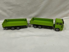 Siku Mercedes Benz Lastzug Kipper 1938 grün W-Germany LKW Anhänger Model