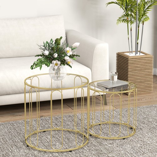 Homcom couchtisch rund - couchtisch,