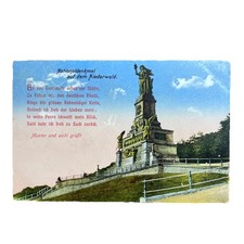 Postkarte AK Nationaldenkmal Niederwald Bingen Gelaufen 1914