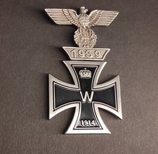 2er SET: PIN/Anstecker Wiederholungsspange 1939 + Eisernes Kreuz 1914, Militaria