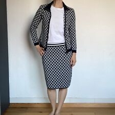 Marc Cain Twin Set mit Sternmuster in marineblau in Größe M/38