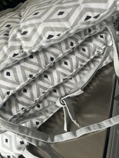 Stuhl Kissen Sitz 40x40 cm weiß schwarz grau 4 st neu mit Band