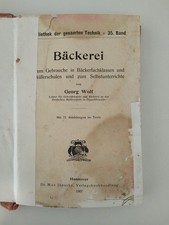 Bäckerei Fachbuch 1907 Dr.Max