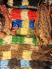 ORIGINAL DDR Einkaufs Netze Beutel  mit Lederriemen unbenutzt Lagerware OSTALGIE