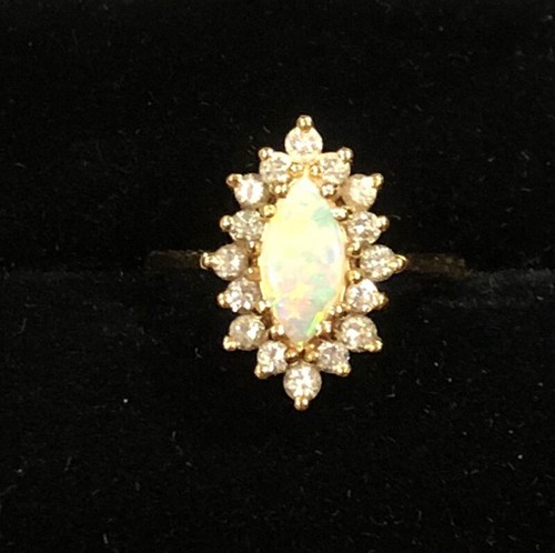 Massiver ovaler opal diamant - massiver, &