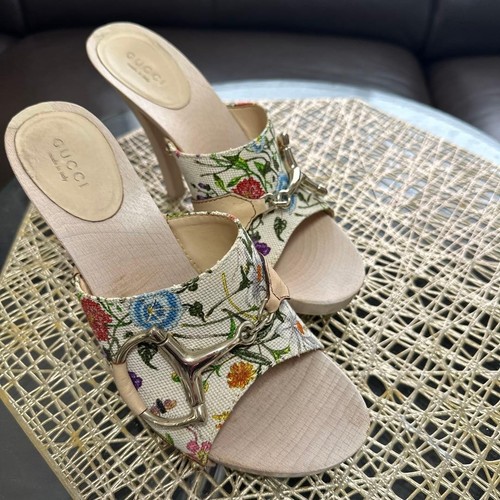 Gucci floral high heel sandals - floral,