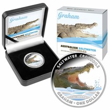 2014 $1 SILVER COLOUR PRINTED