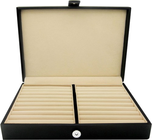 Schmuckbox kunstleder schwarz - kunstleder,