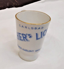 1 Becher Liqueur Karlsbad - Likör Becher - Porzellan Becherovka Antik Carlsbad
