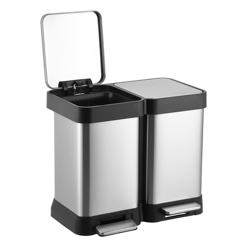 40l 2fach edelstahl mülleimer - 2fach,