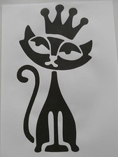 Schablone Katze mit Krone auf