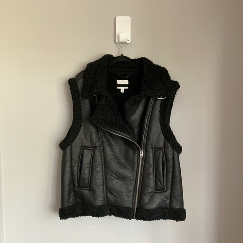 Damen faux shearling gilet - shearling,