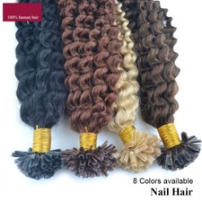 50cm Gelockt U tip Hair