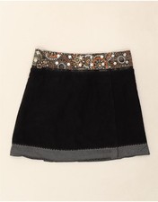 ZAND AMSTERDAM Damen-Wickelrock mit abstraktem Muster 1 Größe W28(34) Schwarz CO05