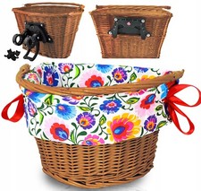 Fahrradkorb Rattan  Lenkerkorb  AUS WEIDE, abnehmbar zum Einkaufen