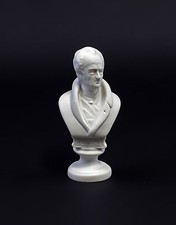 9942685-a Porzellan-Figur Wagner & Apel Kleine Büste Goethe Bisquit H10cm