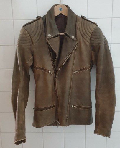 Motorradjacke leder braun - leder,