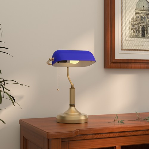 Banker tischlampe mit antikem - banker,