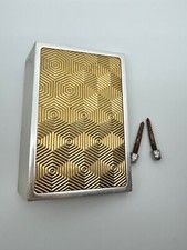 70er Jahre Retro Alu Stoßgriff Türgriff rechteckig silber gold sechsecke 3D