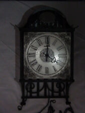 DUGENA Pendeluhr mit Schlagwerk & Gewichten | 1970er Jahre | Schmiede-Eisen Zinn