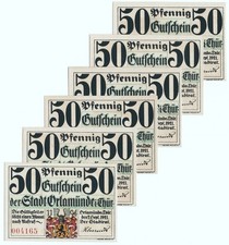 ?ORLAMÜNDE 1921: "Historische Ansichten u. Ereignisse", Notgeld-SERIE