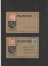 Dt.Reich, 2 Flug-Post-Karten 1912