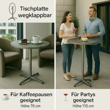 Stehtisch COAL Bistrotisch Partytisch klappbar Gartentisch höhenverstellbar