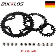 3x9 fach 104mm 64mm Kettenblatt MTB Fahrrad 22t+32t+44t Triple Kurbelgarnitur DE