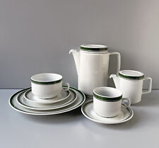 RATIONELL Porzellan Geschirr DDR Mitropa NVA Tasse Teller Kännchen Grüner Rand