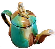 Jugendstil Keramik-Teekanne |