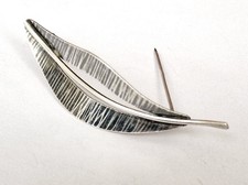 Brosche Blatt 835er Silber