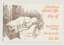 Royal Mail Stamps Christmas 1984 £2.60 Folded Booklet Twenty at 13p Mint Gilbert