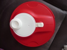 Tupperware D128 Ersatz-Deckel von Salatschleuder Salatkarussell Rot/weiß