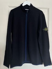 Stone Island Strickjacke mit Reißverschluss  Jacke Wolle blau Gr. XXL