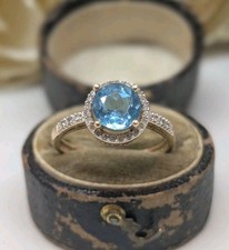 14 kt Topas und Diamant