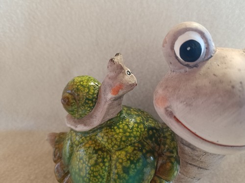 Deko schildkröte mit schnecke - deko,