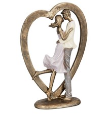 Gilde Skulptur Paar im Herz