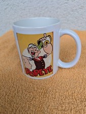 Tasse Bedruckt „POPEYE trinkt Coffee “ COMIC unbenutzt neuwertig