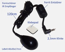 Universal externer IR Infrarot Fernbedienung Empfänger 2,5mm Klinke Ferrit Entst