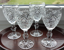 4 edle Weingläser Bleikristall Handschliff Jugendstil - ein Vintage Traum