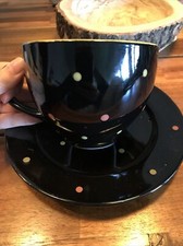 Wunderschöne Gepunktete Große Tasse Mit Gelber Innenbemalung Koraitalia Mug