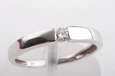 Spann Ring Kristall 375 er 9kt