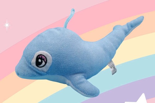 Delfin blau glitzer aufhänger - blau,
