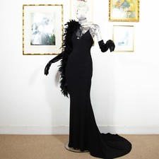 Vintage 1990s Black Maxi Glam