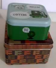 2 Fossil Metall Dosen Boxen 2007 und  2016  leer Geschenk Dose Sammler Rarität