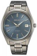 Seiko Herren Klassisch Titan Kleid Armbanduhr 48mm Wasserdicht SUR371P1