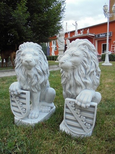 Gartenfiguren löwenpaar mit - löwenpaar,