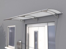 Gutta Pultvordach PT/L 190 | Satiniert Weiß | Haustürvordach 1900 x 950 mm
