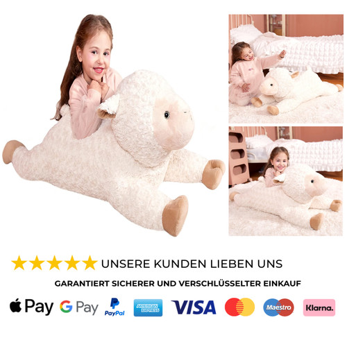 Groß schaf kuscheltier - groß,