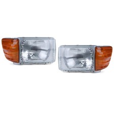 Scheinwerfer Satz ohne LWR 6-polig orangene Blinker für Mercedes SL R107 71-89